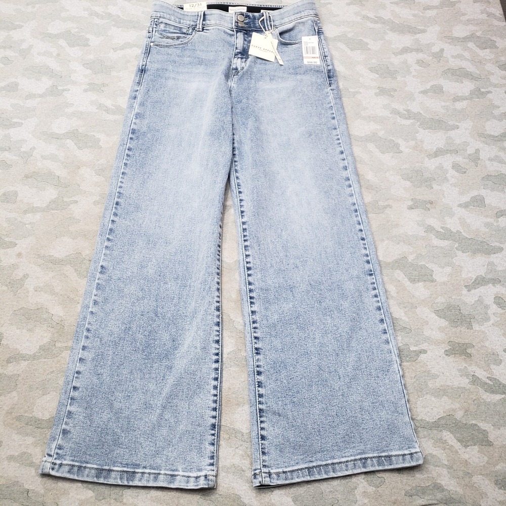 Curve Appeal Jeans Womens 12/31 Blue Wide Leg Heritage Luxe Denim